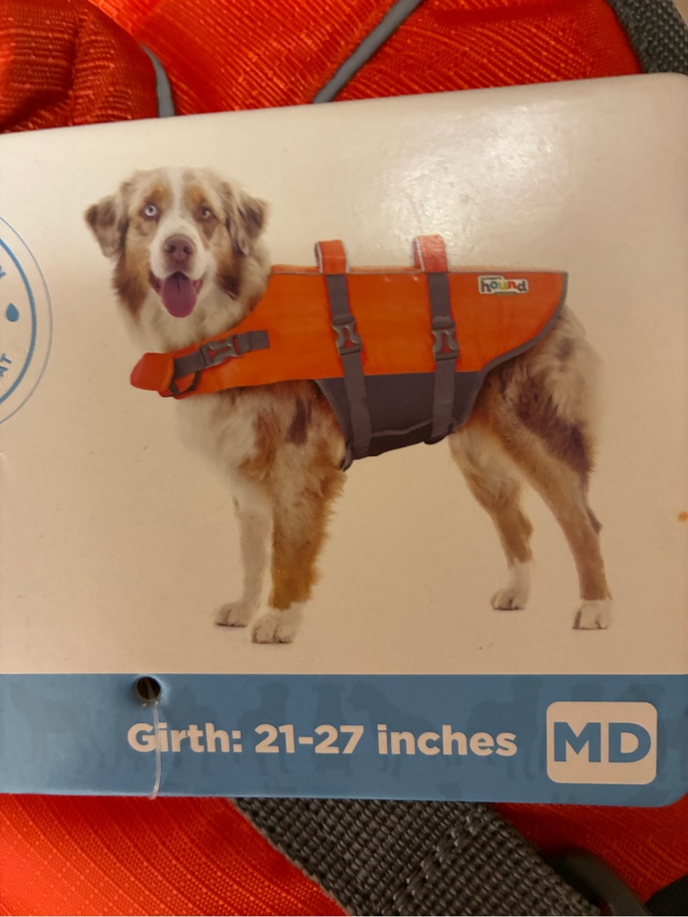 Outward Hound Orange and Gray Reflective Dog Life Jacket